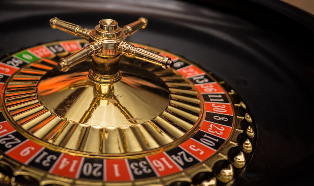 The roulette wheel and the arrangement of the numbers in the wheel.