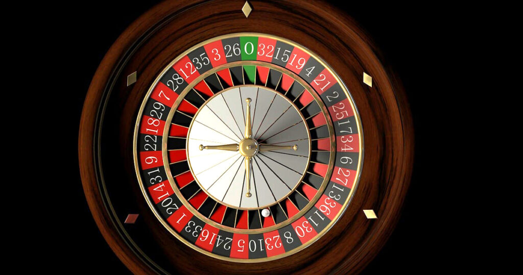 The single zero wheel of French Roulette