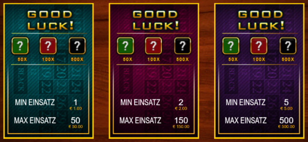 lucky roulette einsatzwahl