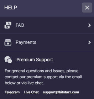 BitStarz helpcenter