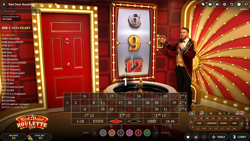 Red Door Roulette - Slot-Hebel umlegen