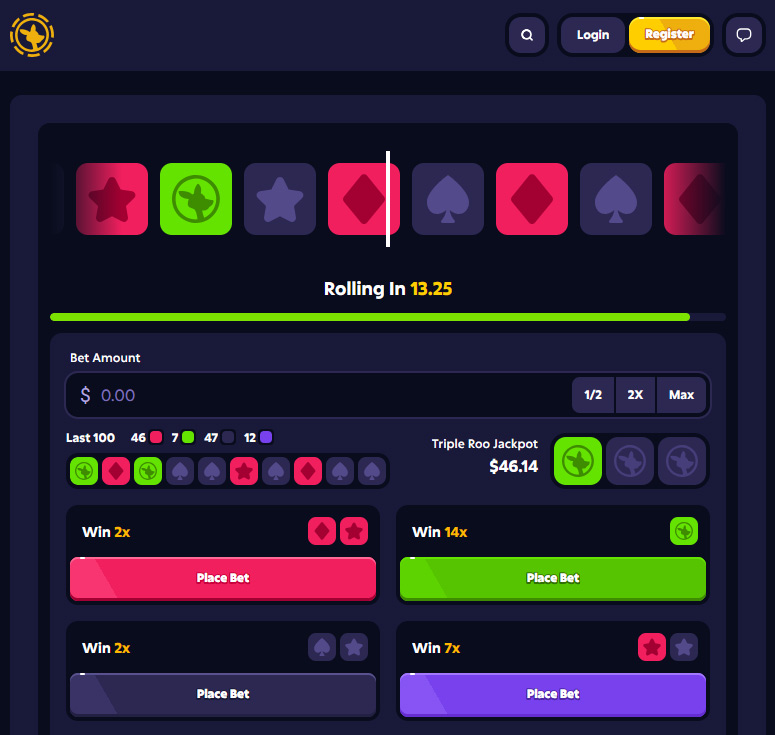 Not really roulette in a classical sense, but worth a try: Roobet Roulette