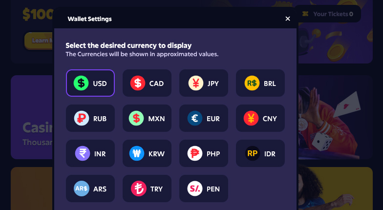 roobet-wallet-settings