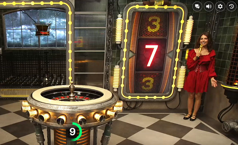 The studio of Fireball Roulette