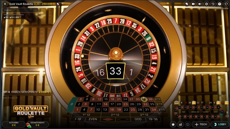 Gold Vault Roulette Vorschau Multiplikatorgewinn