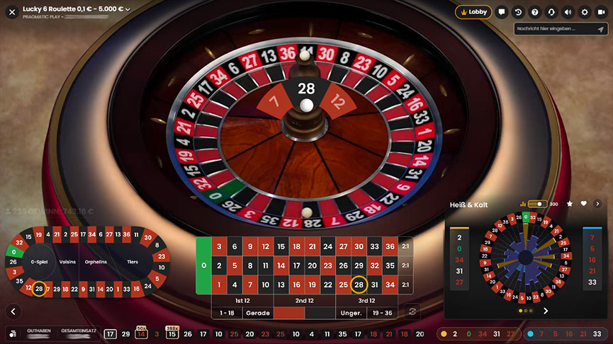 Lucky 6 Roulette Vorschau Ergebnis