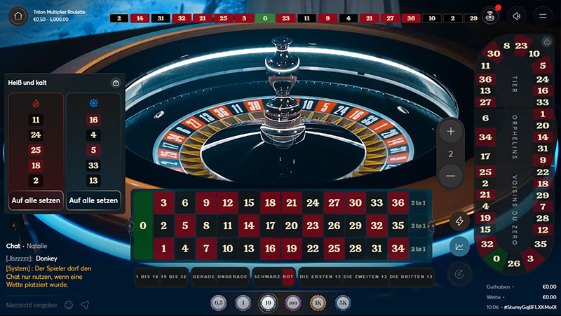 Triton Multiplier Roulette Ablauf Start