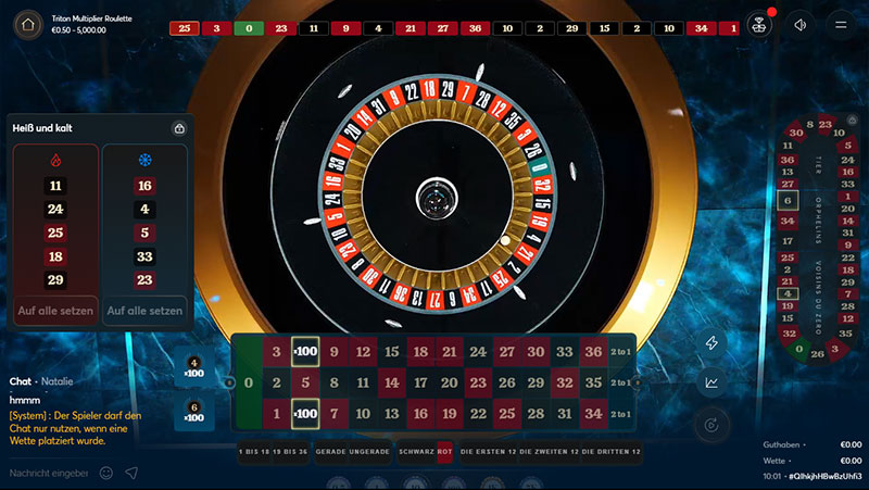 Triton Multiplier Roulette Ablauf Ergebnis