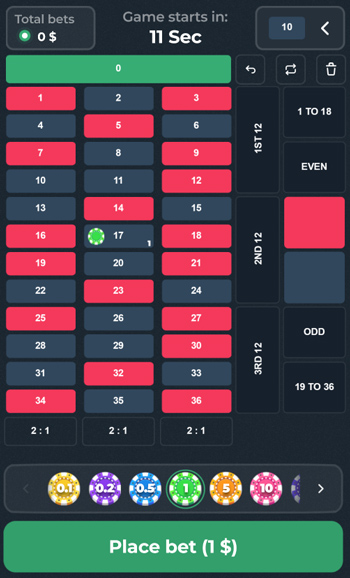 Inout Crypto Roulette Mobile